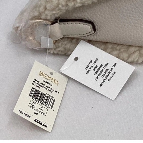 MICHAEL KORS CARMELA Cream Multi Medium Leather Chain Crossbody Shearling
NWT - Picture 3 of 7